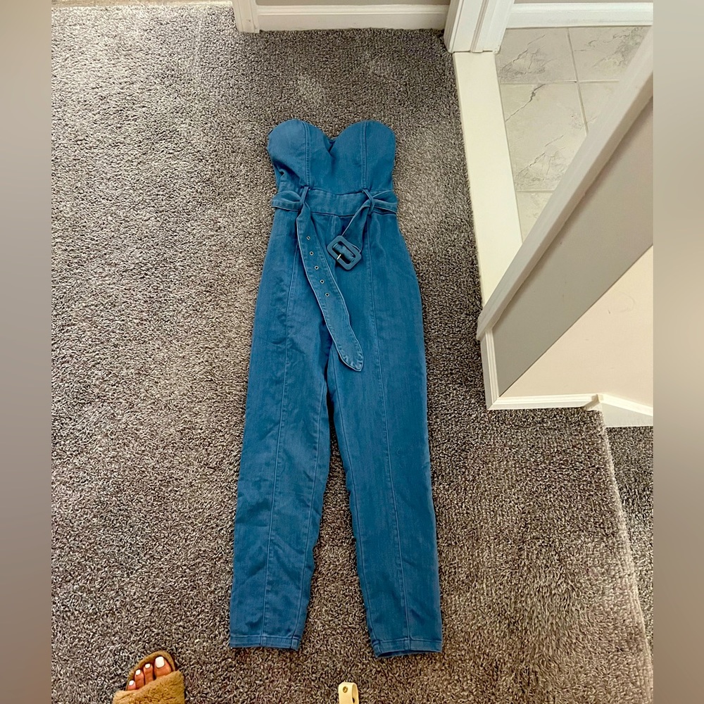 Denim jumpsuit fashion, nova medium